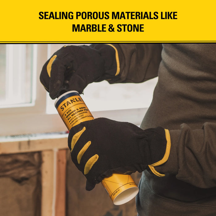 Stanley S425 Window & Door All Weather Pro Silicone Sealant - Clear, 10.1 oz