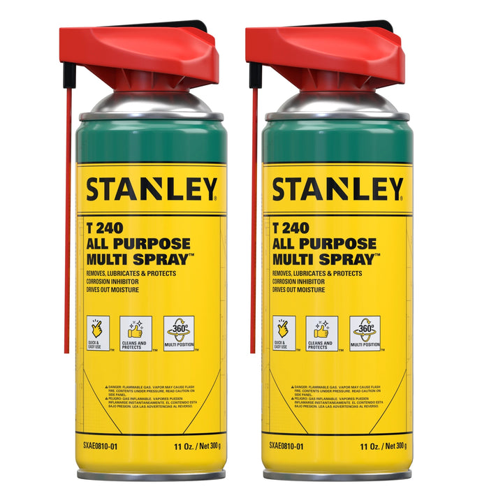 Stanley T240 All Purpose Multi Spray - Corrosion Inhibitor, Lubricant, 11 oz