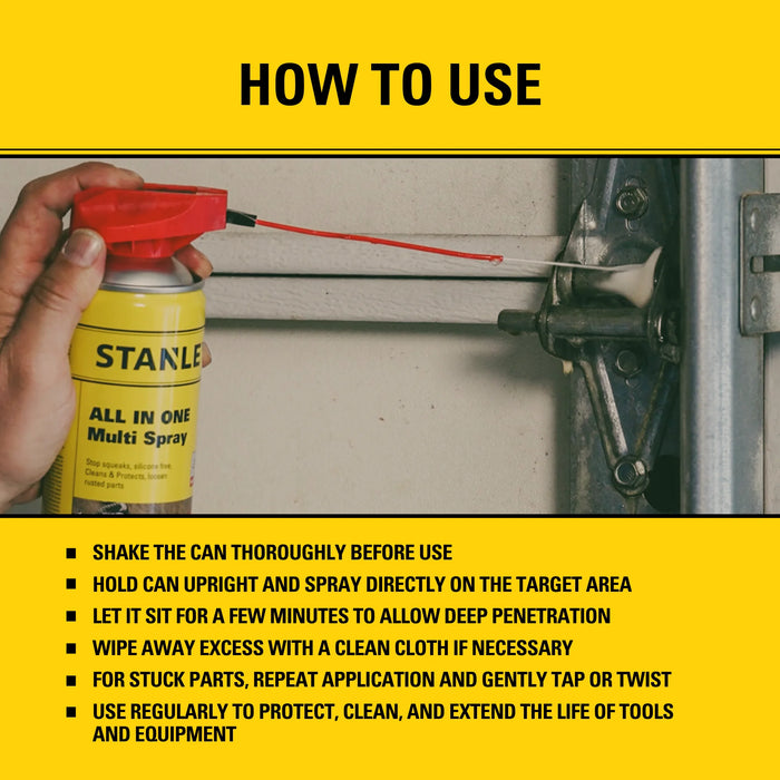 Stanley T240 All Purpose Multi Spray - Corrosion Inhibitor, Lubricant, 11 oz