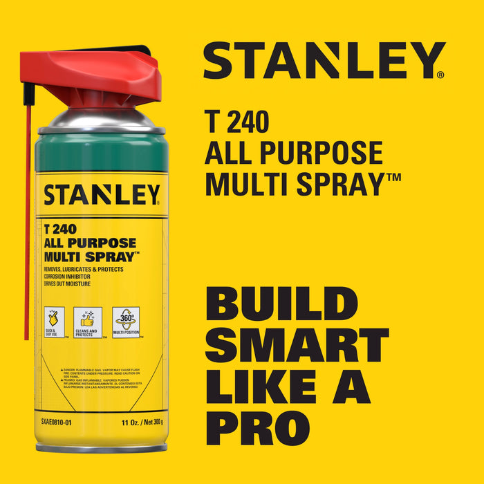 Stanley T240 All Purpose Multi Spray - Corrosion Inhibitor, Lubricant, 11 oz