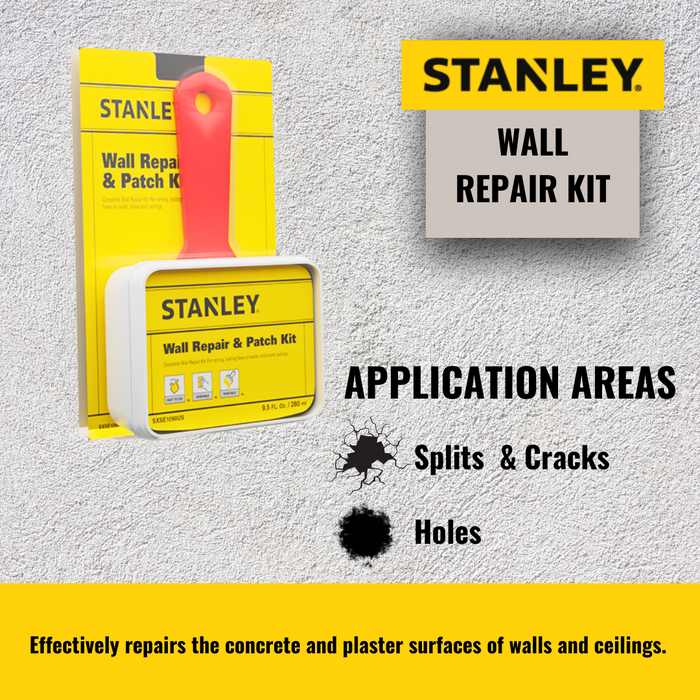 Stanley Wall Repair Patch Kit Application Areas