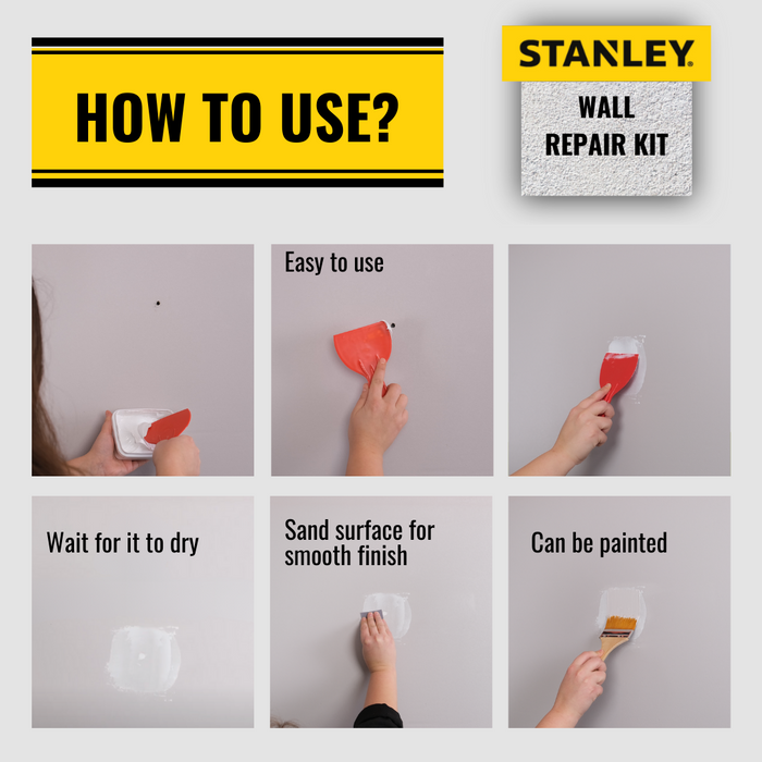 How To Use Stanley Wall Repair Patch Kit 1