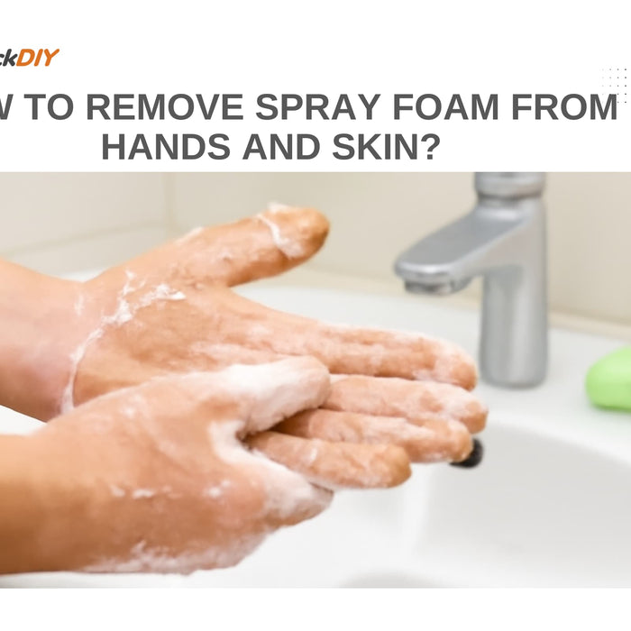 how to get spray foam off hands