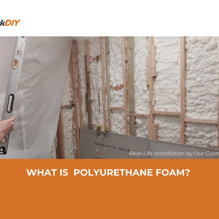 Real-life installation of polyurethane foam in a construction setting, showing its insulation properties and structural benefits.