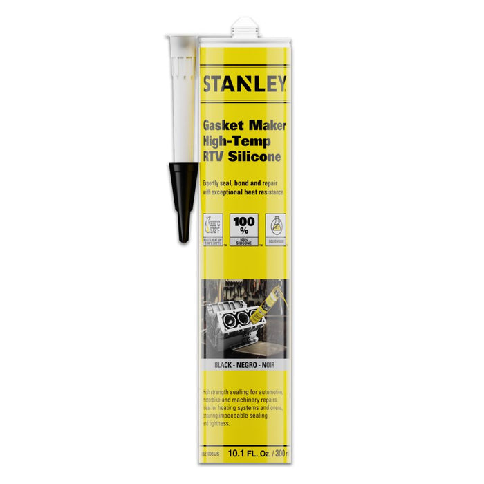 Stanley High Temp Gasket Maker - RTV Silicone Sealant - Black