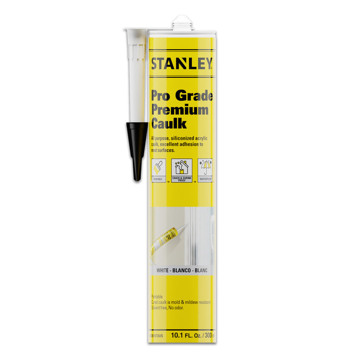 Stanley Pro Grade Premium Caulk - Siliconized Sealant, 10.5 fl oz