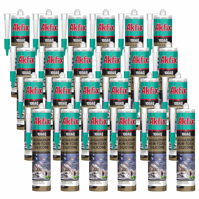 Akfix 100AQ Aquarium Silicone Sealant - 24 Pack