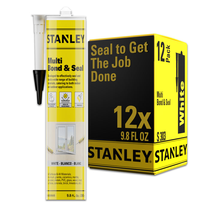 Stanley Hybrid Polymer Multi Bond & Seal - White, 9.8 fl oz