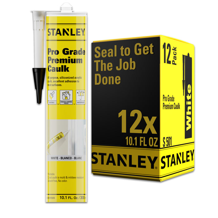 Stanley Pro Grade Premium Caulk - Siliconized Sealant, 10.5 fl oz