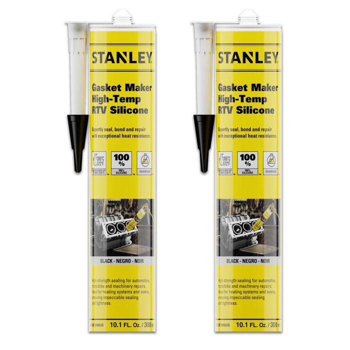 Stanley High Temp Gasket Maker - RTV Silicone Sealant - Black