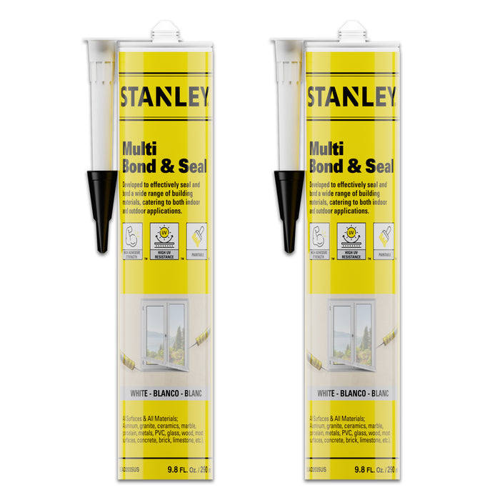 Stanley Hybrid Polymer Multi Bond & Seal - White, 9.8 fl oz