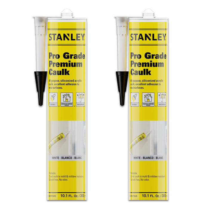 Stanley Pro Grade Premium Caulk - Siliconized Sealant, 10.5 fl oz