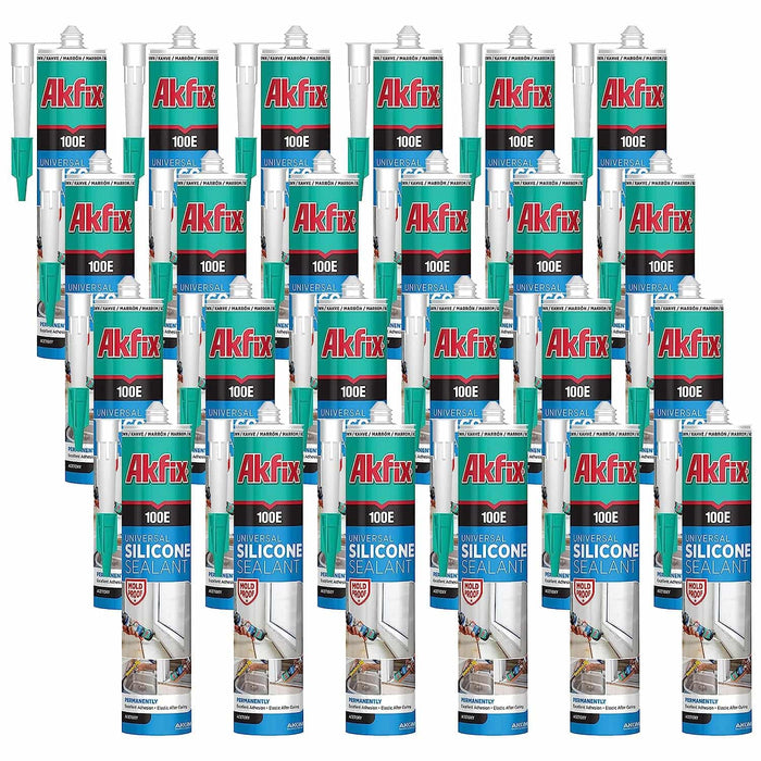 Akfix 100E Universal Silicone Sealant - 24 Pack