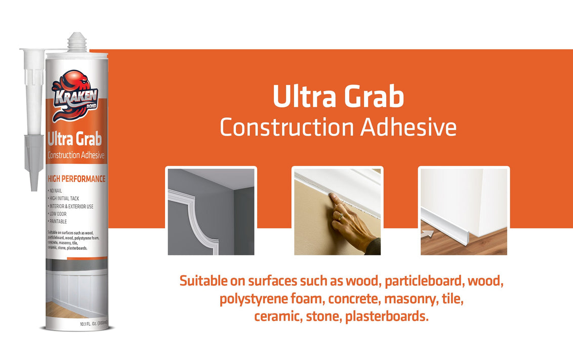 Kraken Bond Ultra Grab Construction Adhesive - Features 1