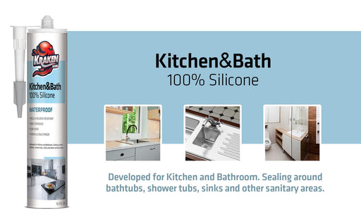 Kraken Bond Kitchen & Bathroom Silicone Sealant - Features 1