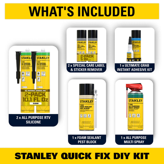 Quick Fix DIY Kit – Adhesive, Sealant & Pest Foam Home Repair Bundle