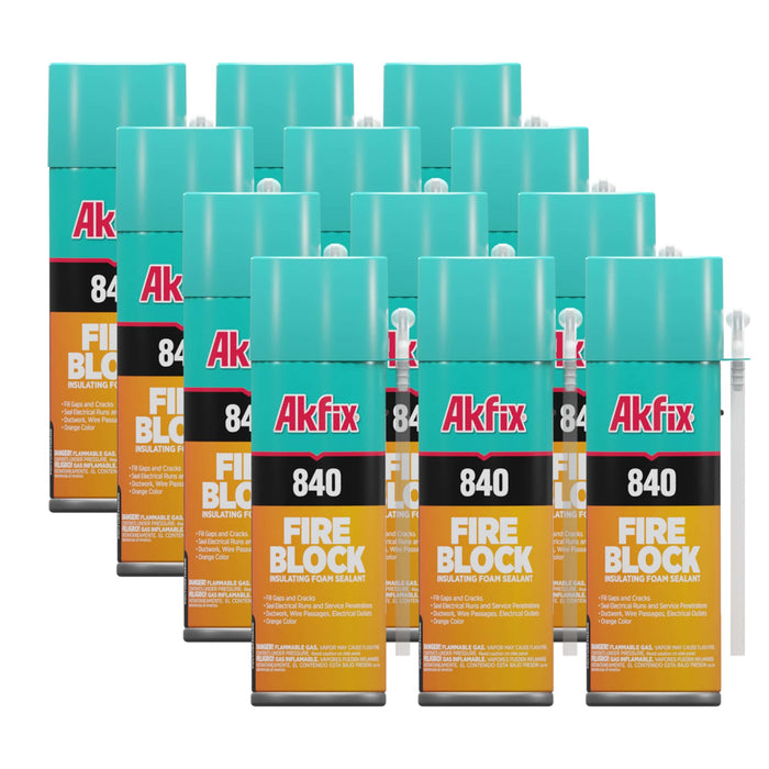 Akfix 840 Fire Block Foam Sealant - 12 Pack