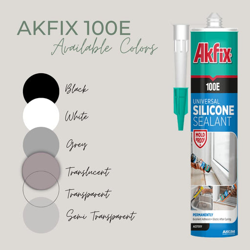 Akfix 100E Universal Silicone Sealant - Colors