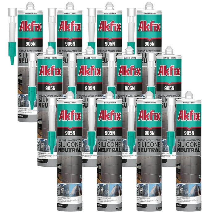 Akfix 905N Neutral Silicone Sealant - 12 Pack