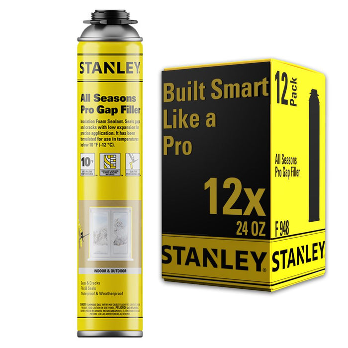 Stanley All Seasons Pro Gap Filler Gun Foam, 24oz