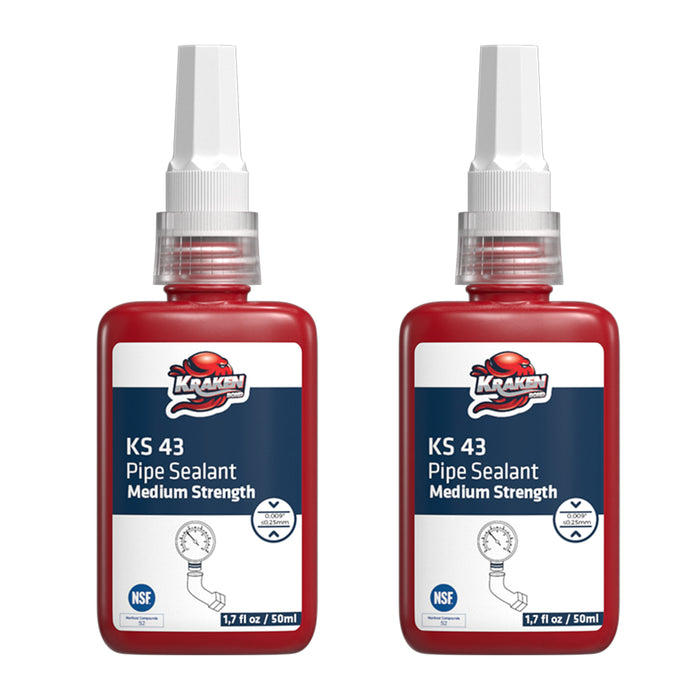 Kraken Bond Pipe Thread Sealant Medium Strength  - KS 43, 2 pack