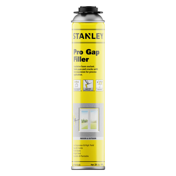 Stanley Pro Gap Filler - Window & Door Gap Filler - Gun Foam, 24oz