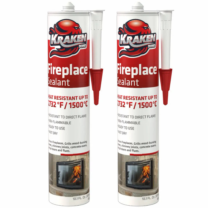 Kraken Bond Fireplace Sealant - Fireplace Caulk - 2 Tube