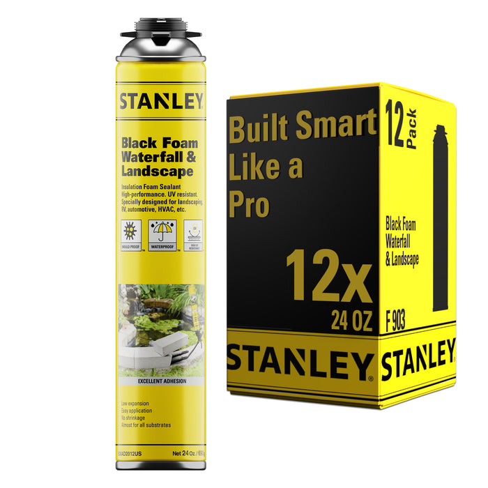 Stanley Black Gun Foam Adhesive Waterfall & Landscape, 24oz