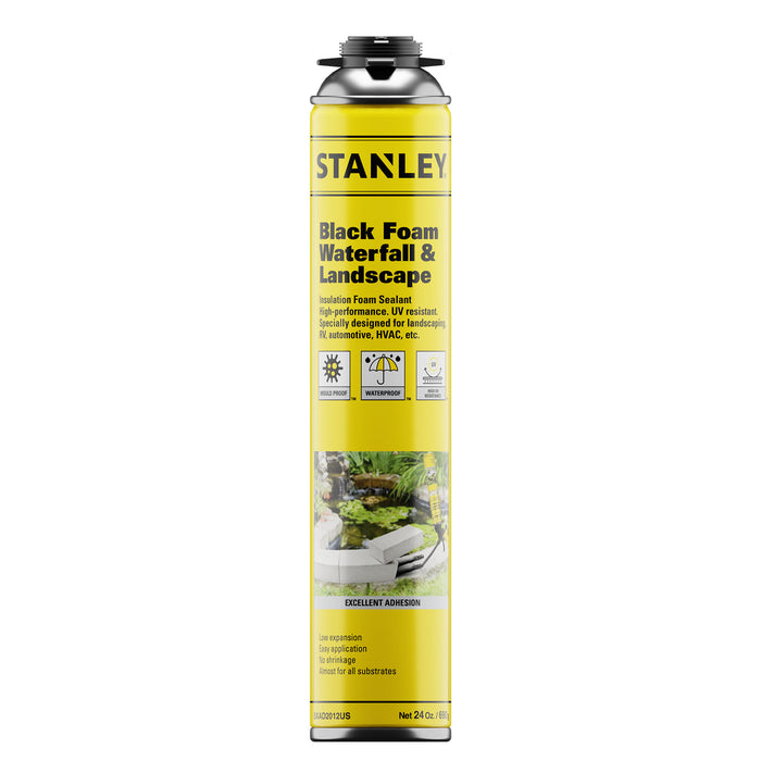 Stanley Black Gun Foam Adhesive Waterfall & Landscape, 24oz