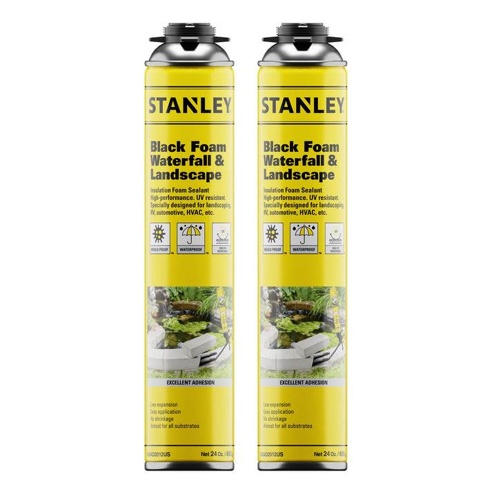 Stanley Black Gun Foam Adhesive Waterfall & Landscape, 24oz