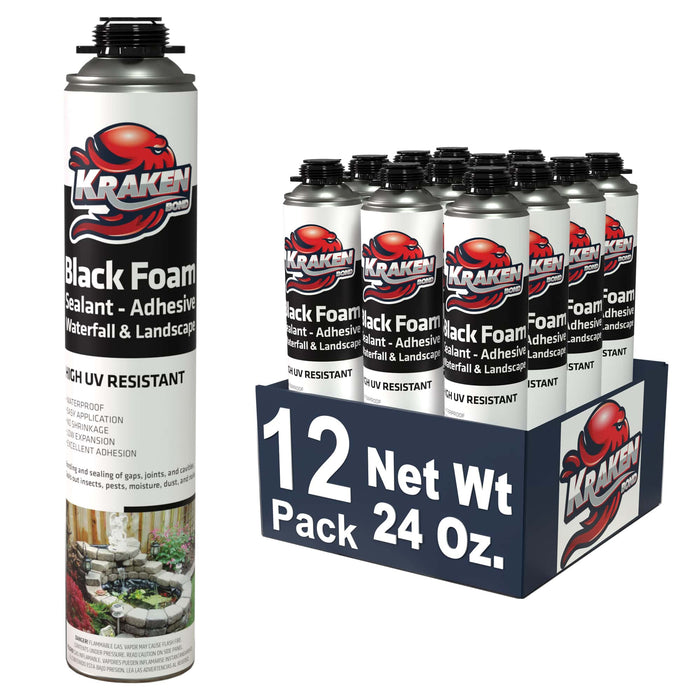 Kraken Bond Black Gun Foam Waterfall & Landscape Adhesive Sealant