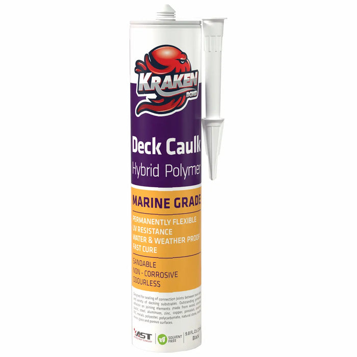 Kraken Bond Deck Caulk Black Marine Sealant - 1 Tube