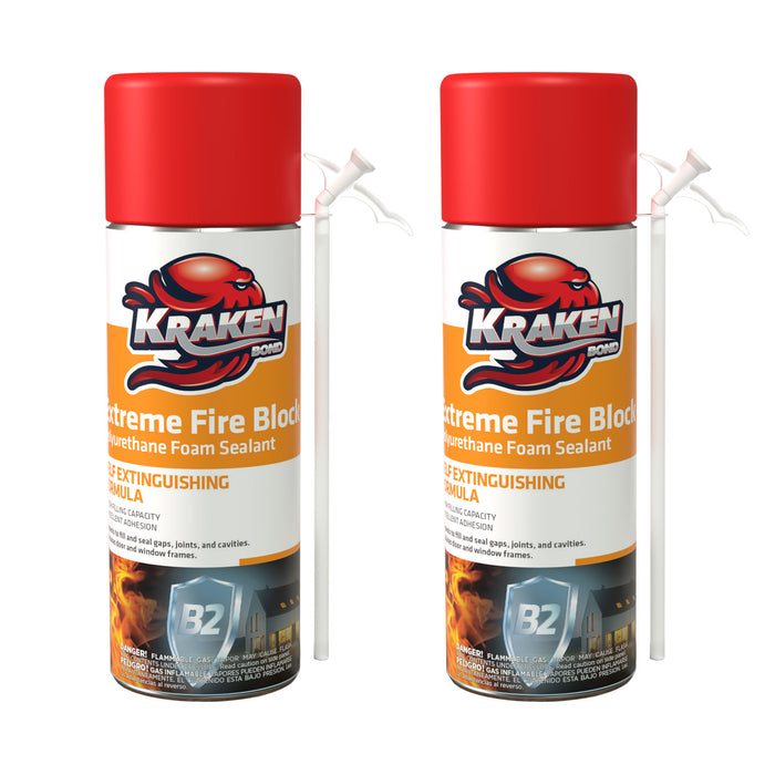 Kraken Bond Extreme Fire Block Polyurethane Straw Foam Sealant