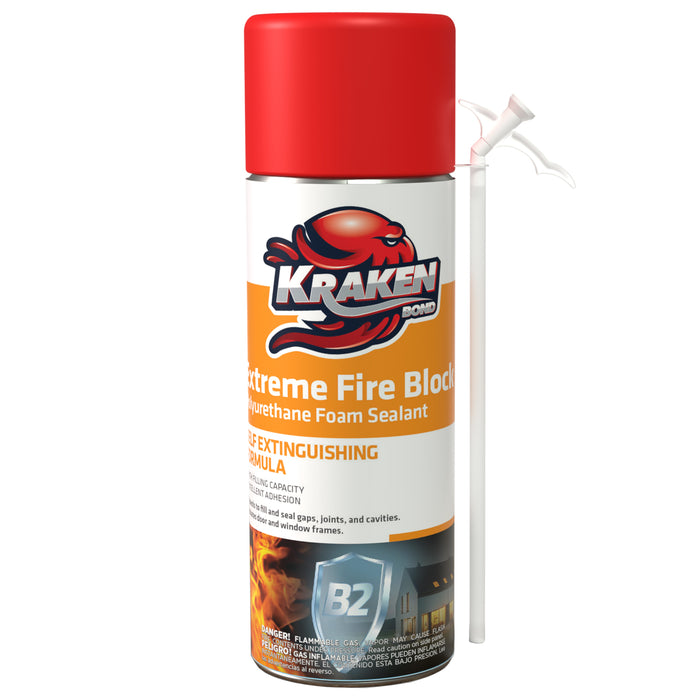 Kraken Bond Extreme Fire Block Polyurethane Straw Foam Sealant