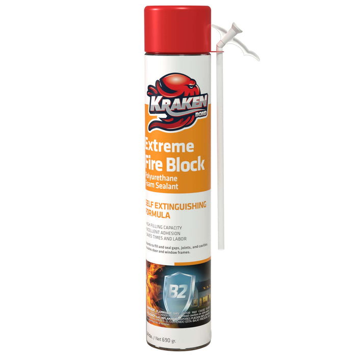 Kraken Bond Extreme Fire Block Polyurethane Straw Foam Sealant