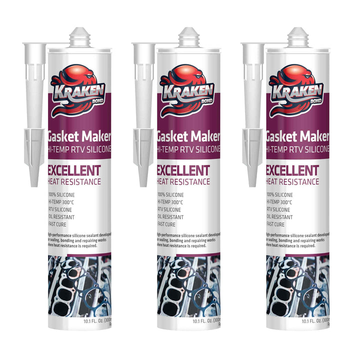 Kraken Bond Gasket Maker RTV Silicone - 3 Tube