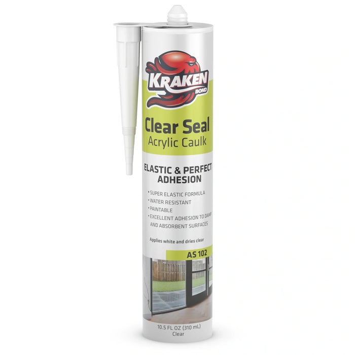 Kraken Bond Clear Seal Acrylic Caulk - 10.5 oz