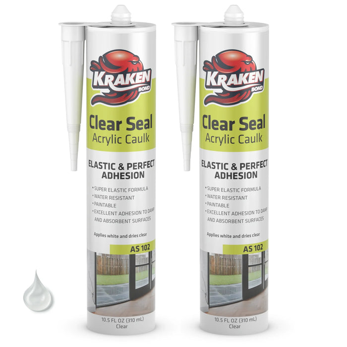 Kraken Bond Clear Seal Acrylic Caulk - 10.5 oz