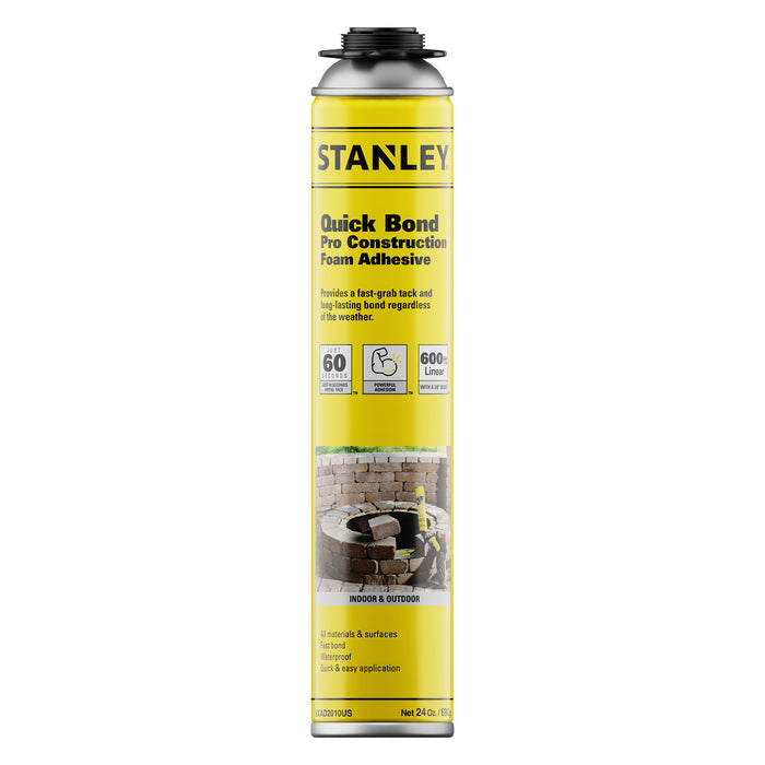 Stanley Quick Bond Pro Construction Gun Foam Adhesive, 24oz