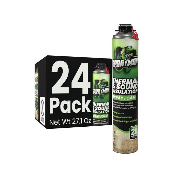 Sprayman Thermal & Sound Insulation Spray Foam - 24 Pack