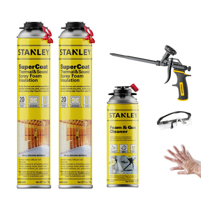 Stanley SuperCoat Thermal & Sound Insulation Spray Foam (Closed Cell)