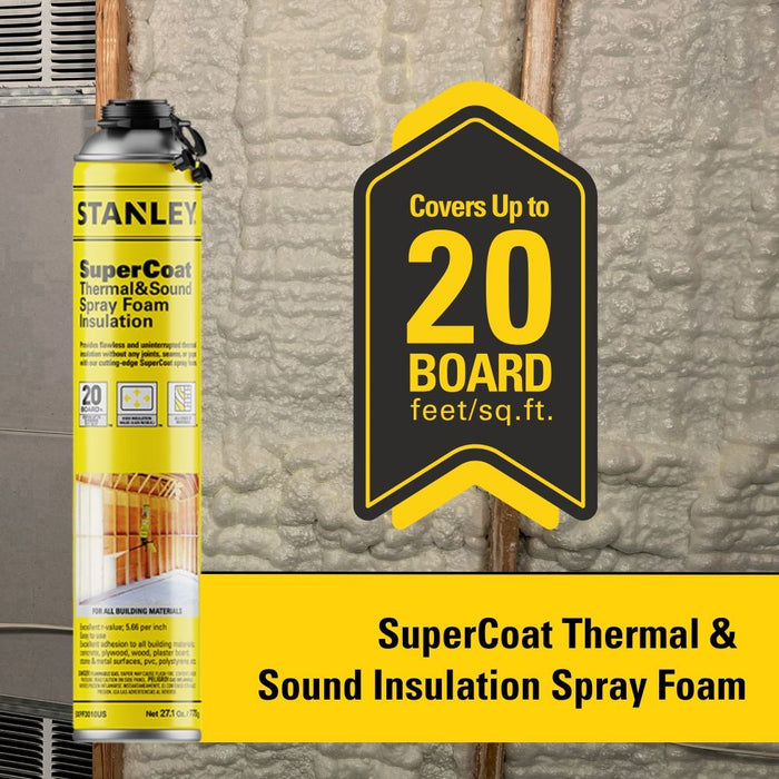 Stanley SuperCoat Thermal & Sound Insulation Spray Foam (Closed Cell)