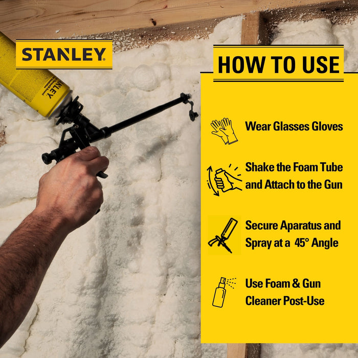 Stanley SuperCoat Spray Foam Insulation Wall & Cavity Foam (Closed Cell) - 16oz