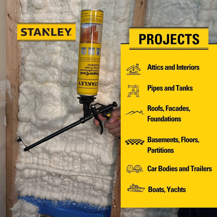 Stanley SuperCoat Thermal & Sound Insulation Spray Foam (Closed Cell)