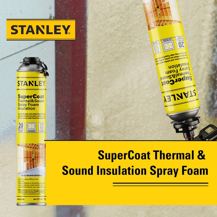 Stanley SuperCoat Thermal & Sound Insulation Spray Foam (Closed Cell)