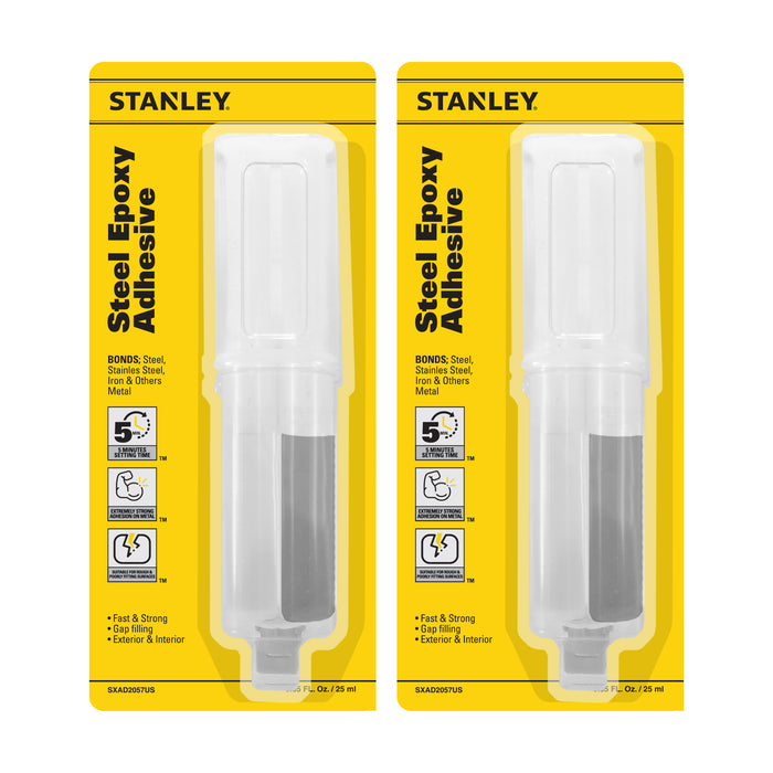 Stanley Steel Epoxy Adhesive - High Strength Bonding, 0.85oz