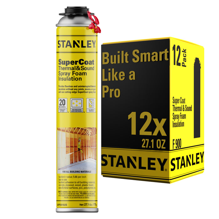 Stanley SuperCoat Thermal & Sound Insulation Spray Foam (Closed Cell)