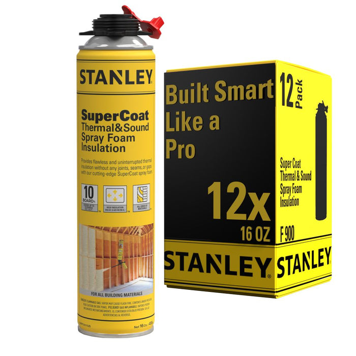 Stanley SuperCoat Spray Foam Insulation Wall & Cavity Foam (Closed Cell) - 16oz