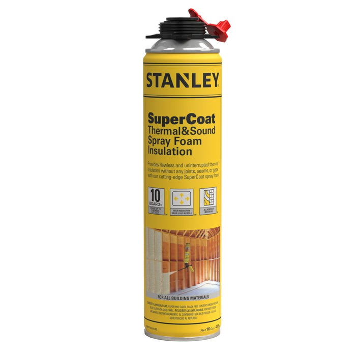 Stanley SuperCoat Spray Foam Insulation Wall & Cavity Foam (Closed Cell) - 16oz