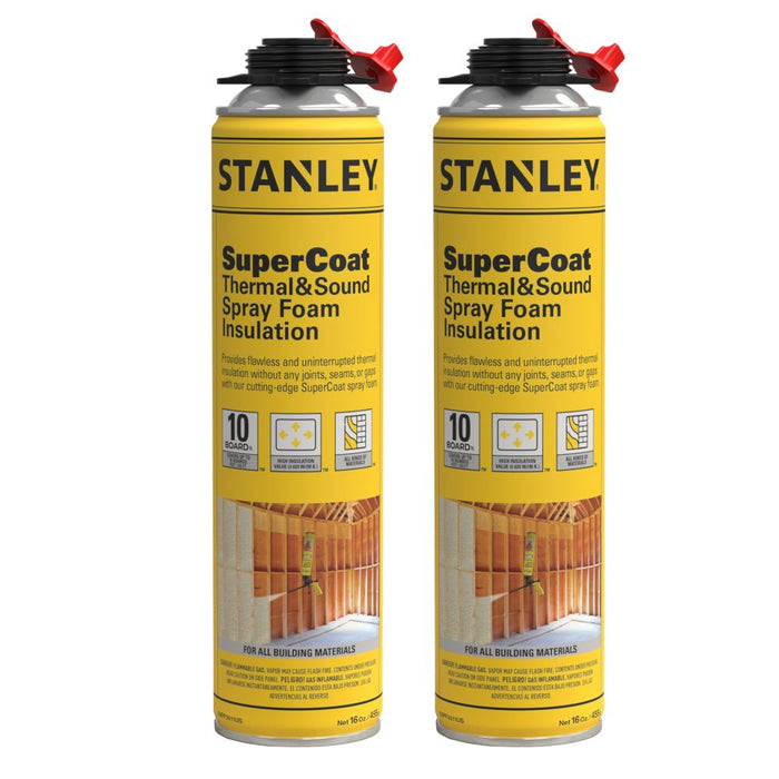 Stanley SuperCoat Spray Foam Insulation Wall & Cavity Foam (Closed Cell) - 16oz